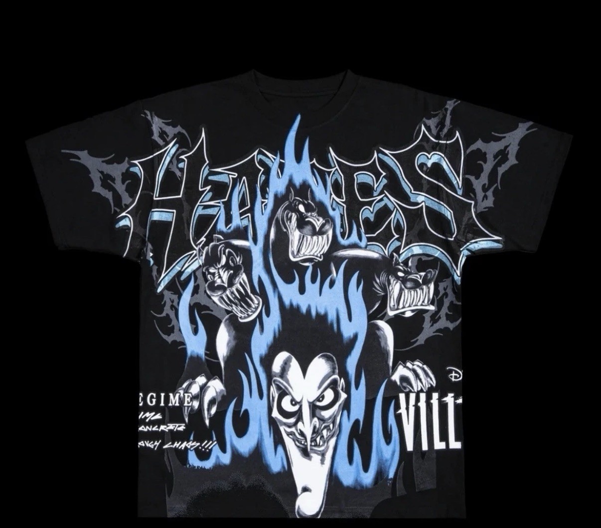 Civil Regime Disney Villains Hades Unisex Black Graphic Crew T-Shirt