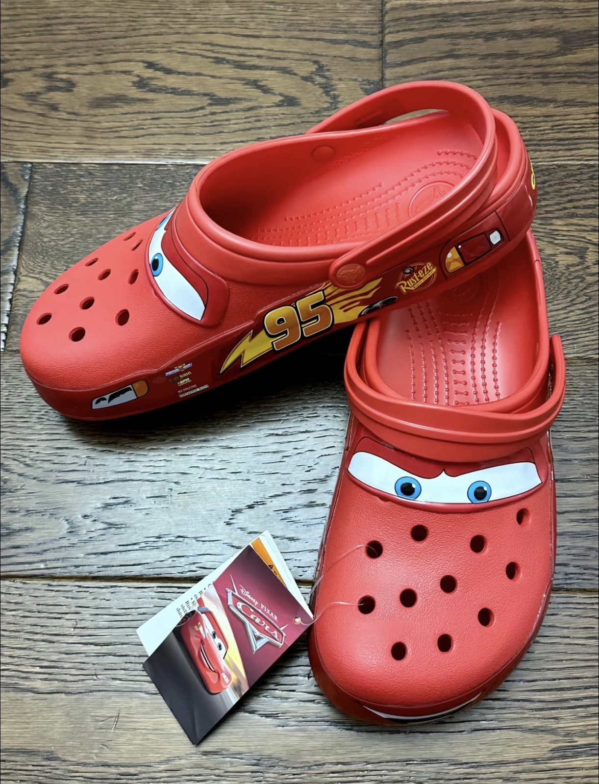 Lighting McQueen Adult Men Sizes 10 (Lights Working) 100% Authentic pin