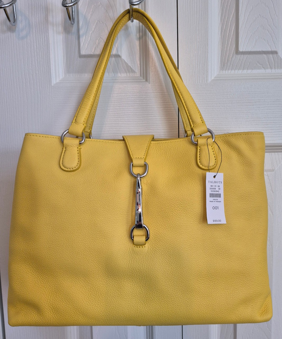 NWT Talbots Yellow Leather Handbag MSRP $169   13\