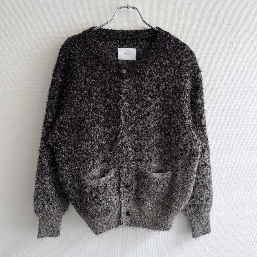 ssstein ST.1016 Glitter Fur Knit Gradation Cardigan Multicolor Size S 24AW Men\'s