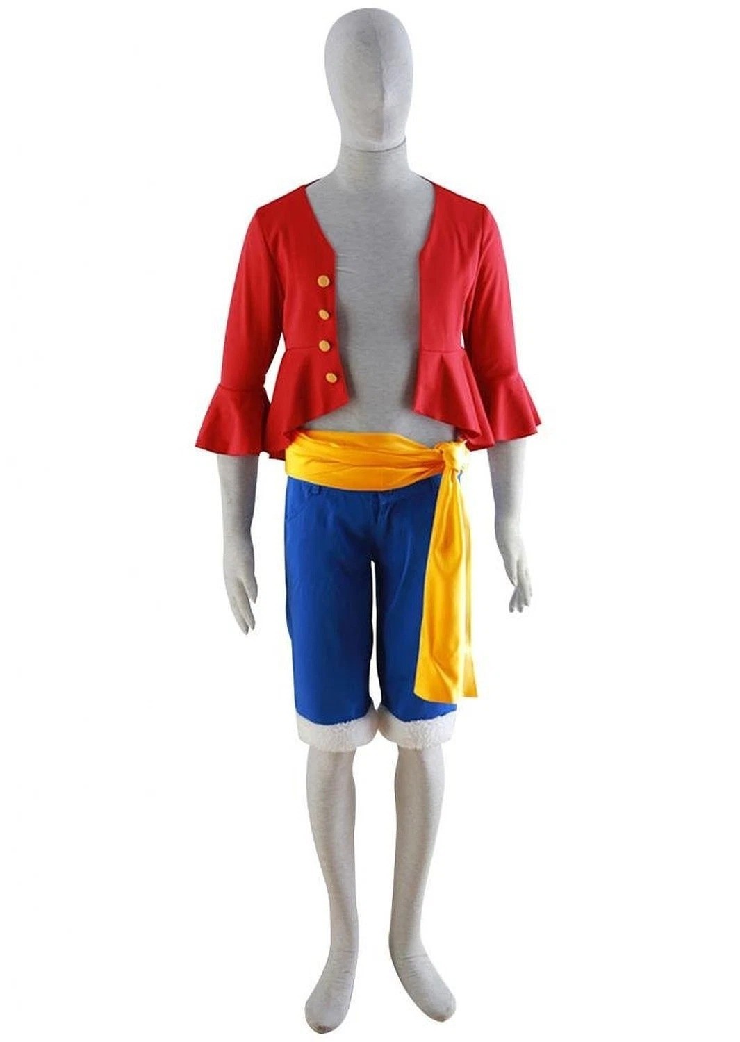 One Piece Monkey D Luffy New World ADULT Costume Outfits for Halloween & Cosplay