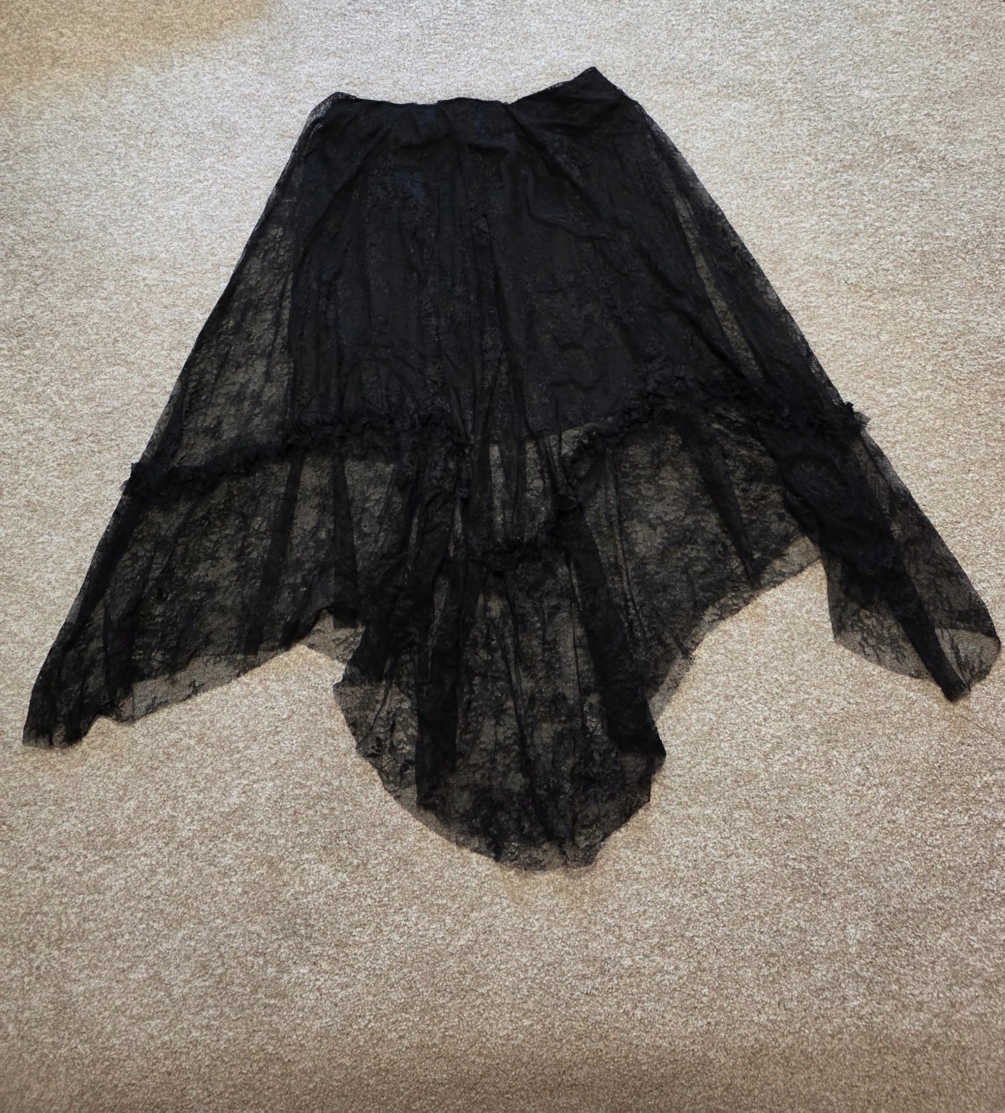 AllSaints Josie Asymmetric Lace Maxi Skirt Women’s Size US 10