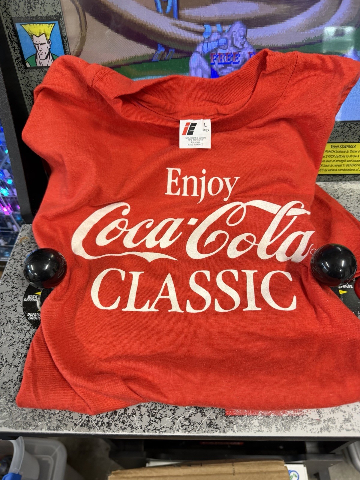 Vintage 1985 Coca-Cola Classic T-Shirt Red Size L Large Deadstock Made in Mexico