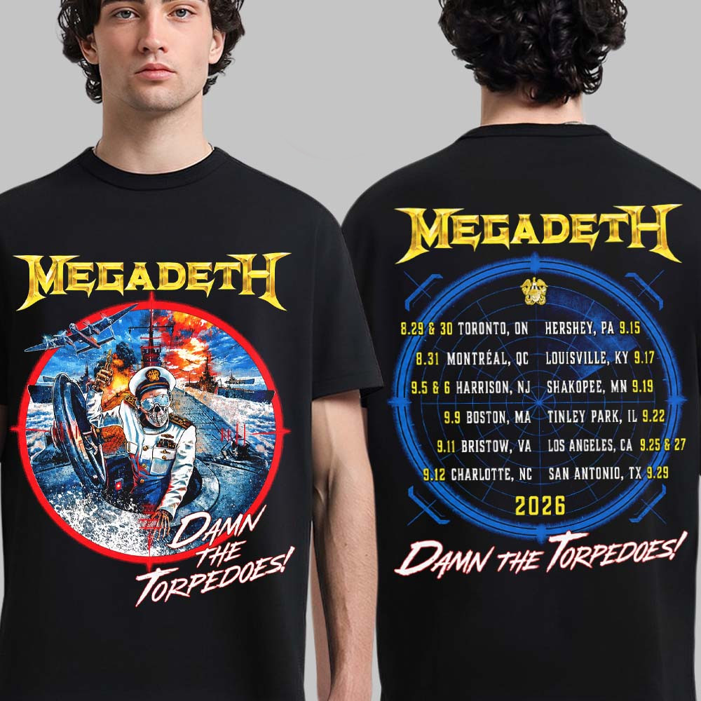 Megadeth North American 2026 Tour Damn The Torpedoes T-Shirt
