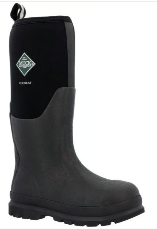 The Original Muck Black Chore Classic Safety Steel Toe Boots Variety in Size
