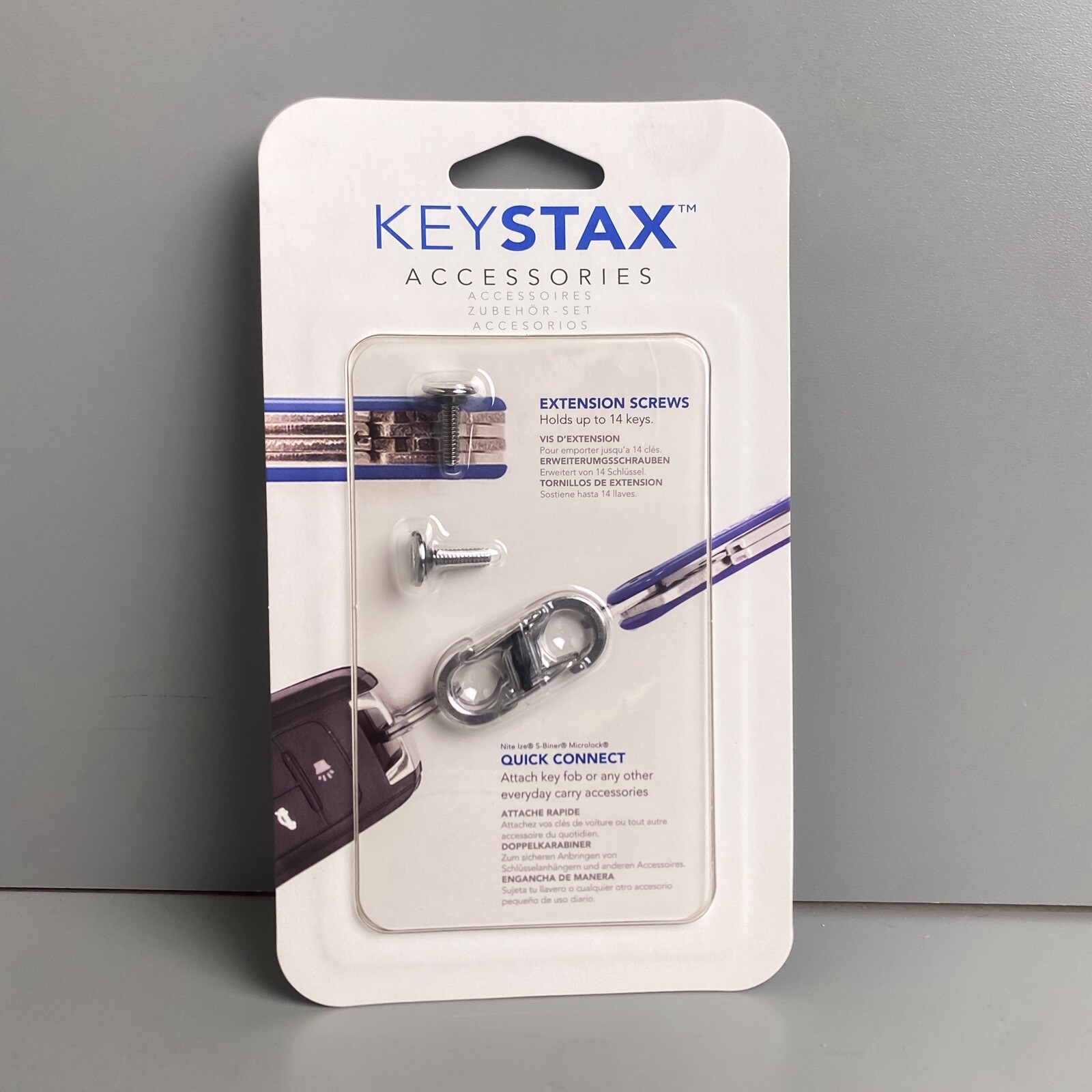 Keysmart NiteIze Accessories Pack w/ Extension Screws and Quick Connect S-Biner