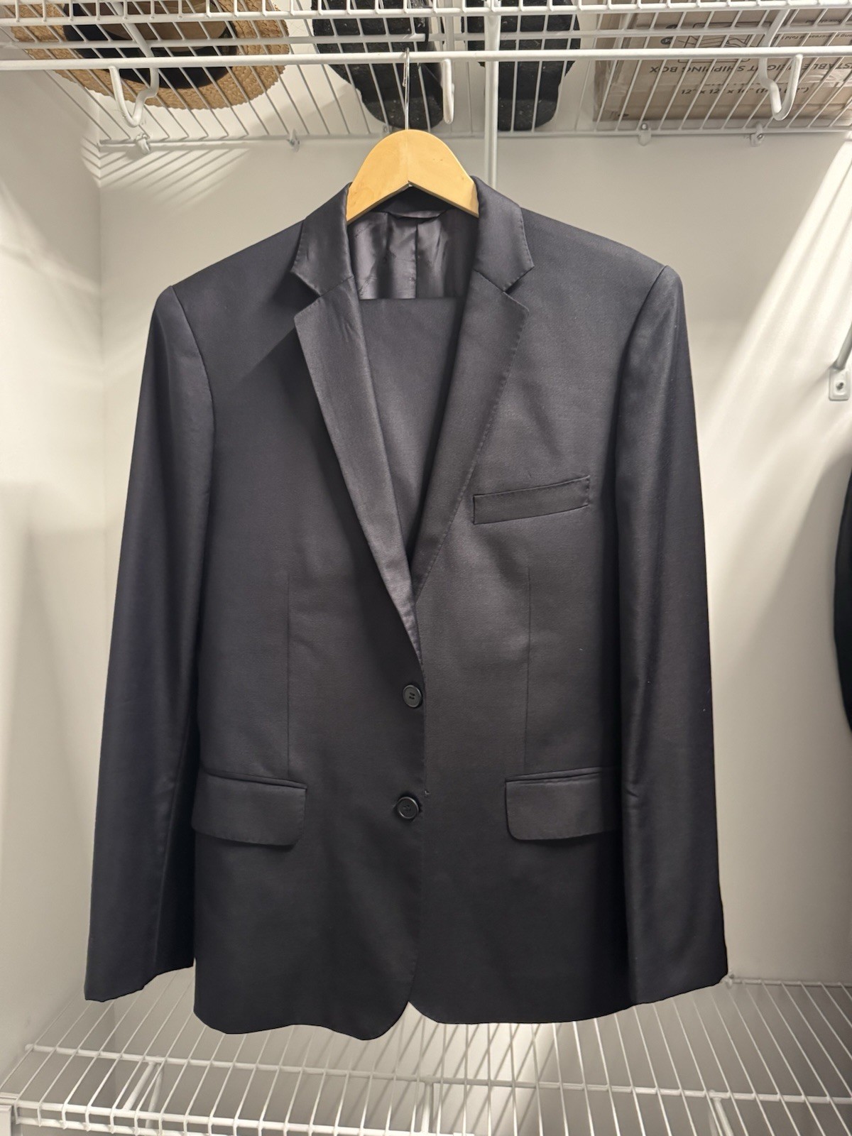 Casa Espana Bespoke Navy Suit 38/40s 32/27 Dormeuil Amadeus 365 fabric 100% Wool