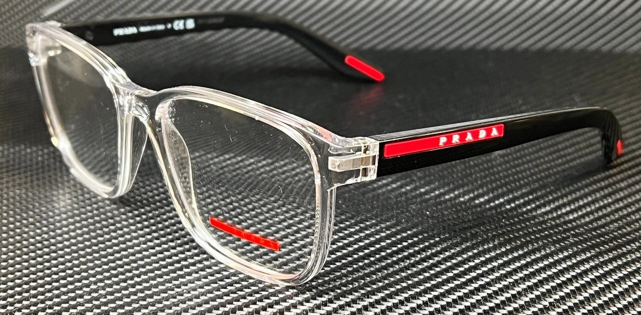 PRADA LINEA ROSSA PS 06PV 2AZ1O1 Crystal Men\'s 57 mm Eyeglasses
