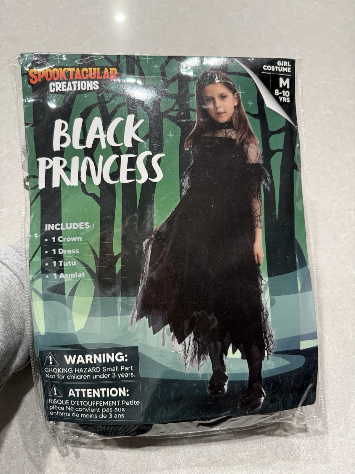New Spooktacular Creations Black Princess Halloween Costume Size M 8-10
