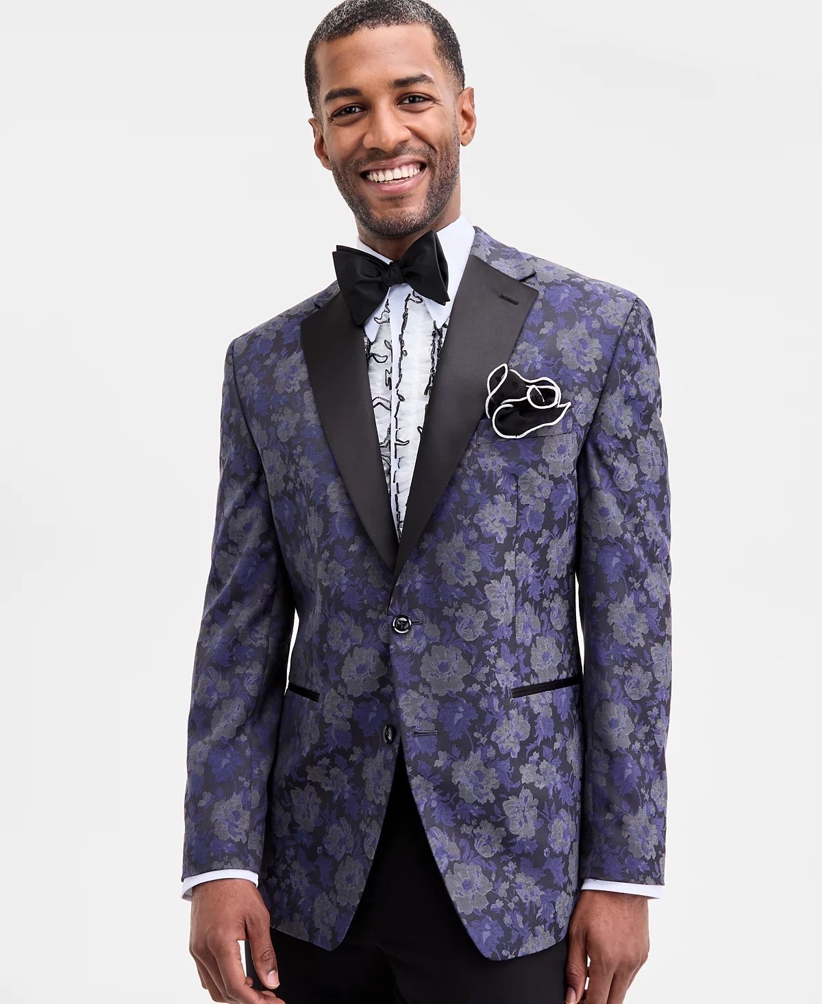 $360 NEW TAYION MENS 42R JACQUARD FLORAL TUXEDO BLAZER SPORT COAT SUIT JACKET