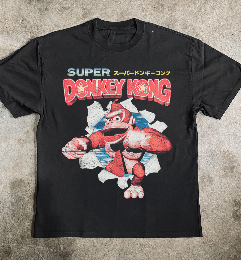 1994 Super Donkey Kong SNES Vintage T-Shirt Nintendo Retro Game Tee S-5XL