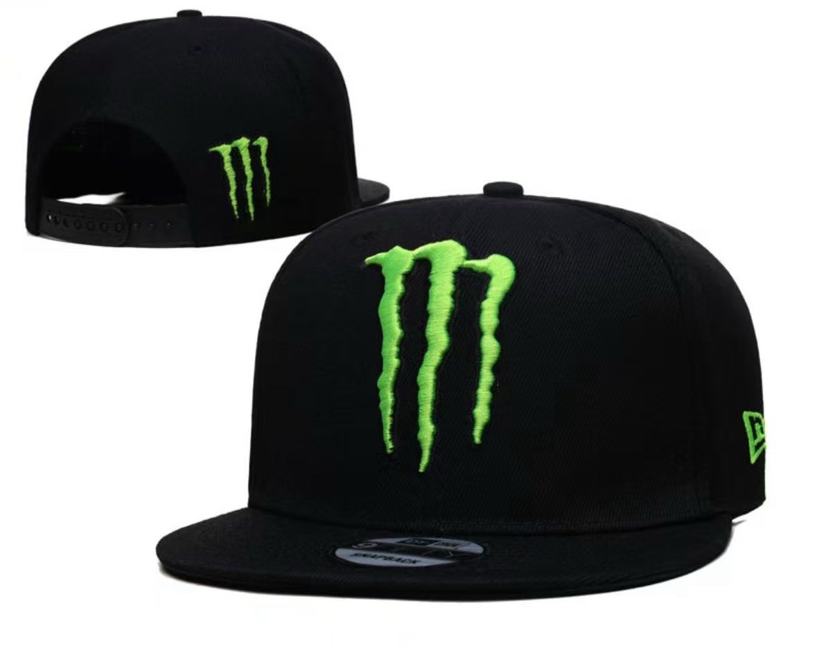 Monster Energy Men\'s Casual Embroidered Adjustable Flat Brim Baseball Cap Hat