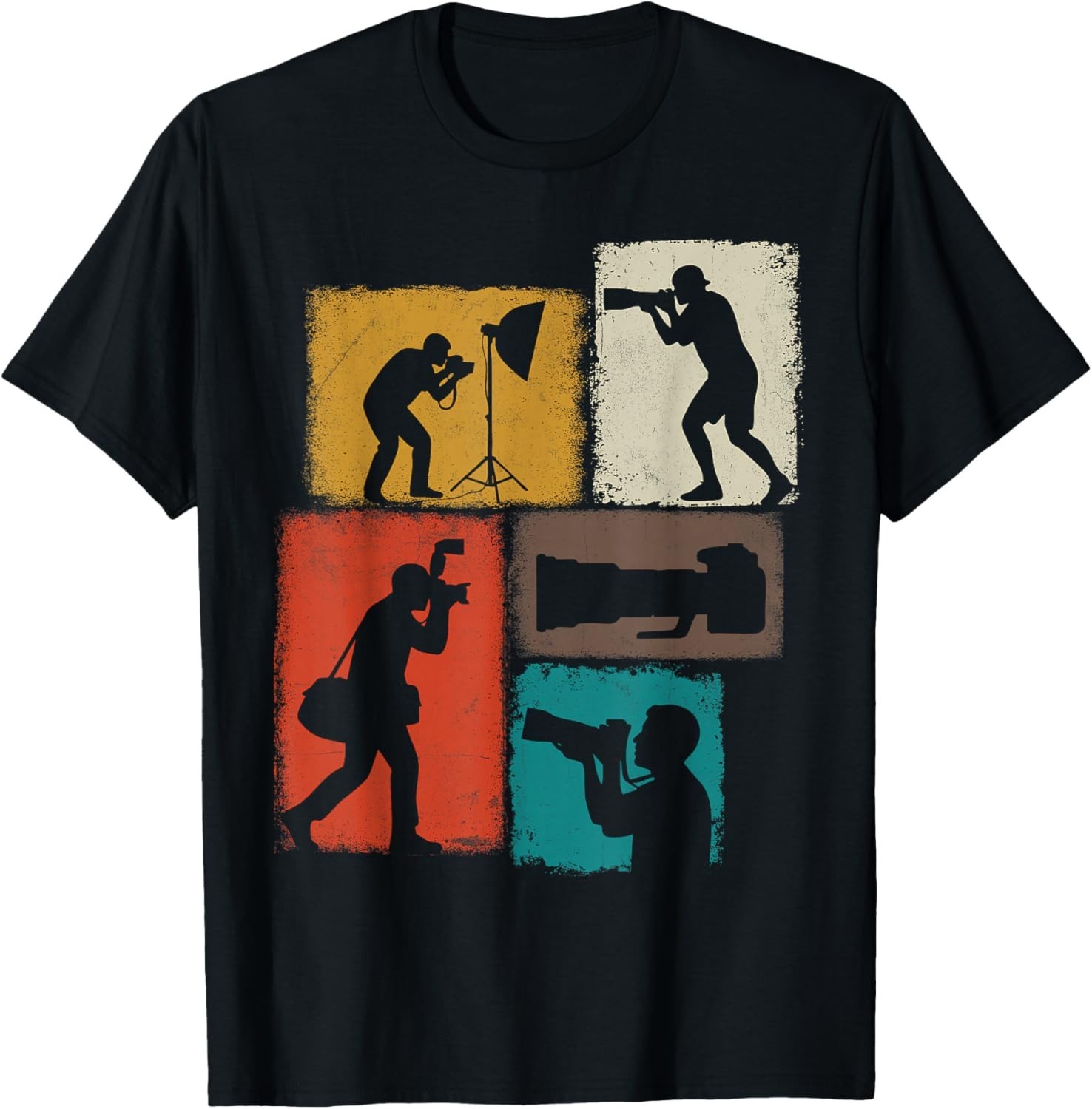 Vintage Photographer Collage Unisex T-Shirt for Men - Perfect Gift