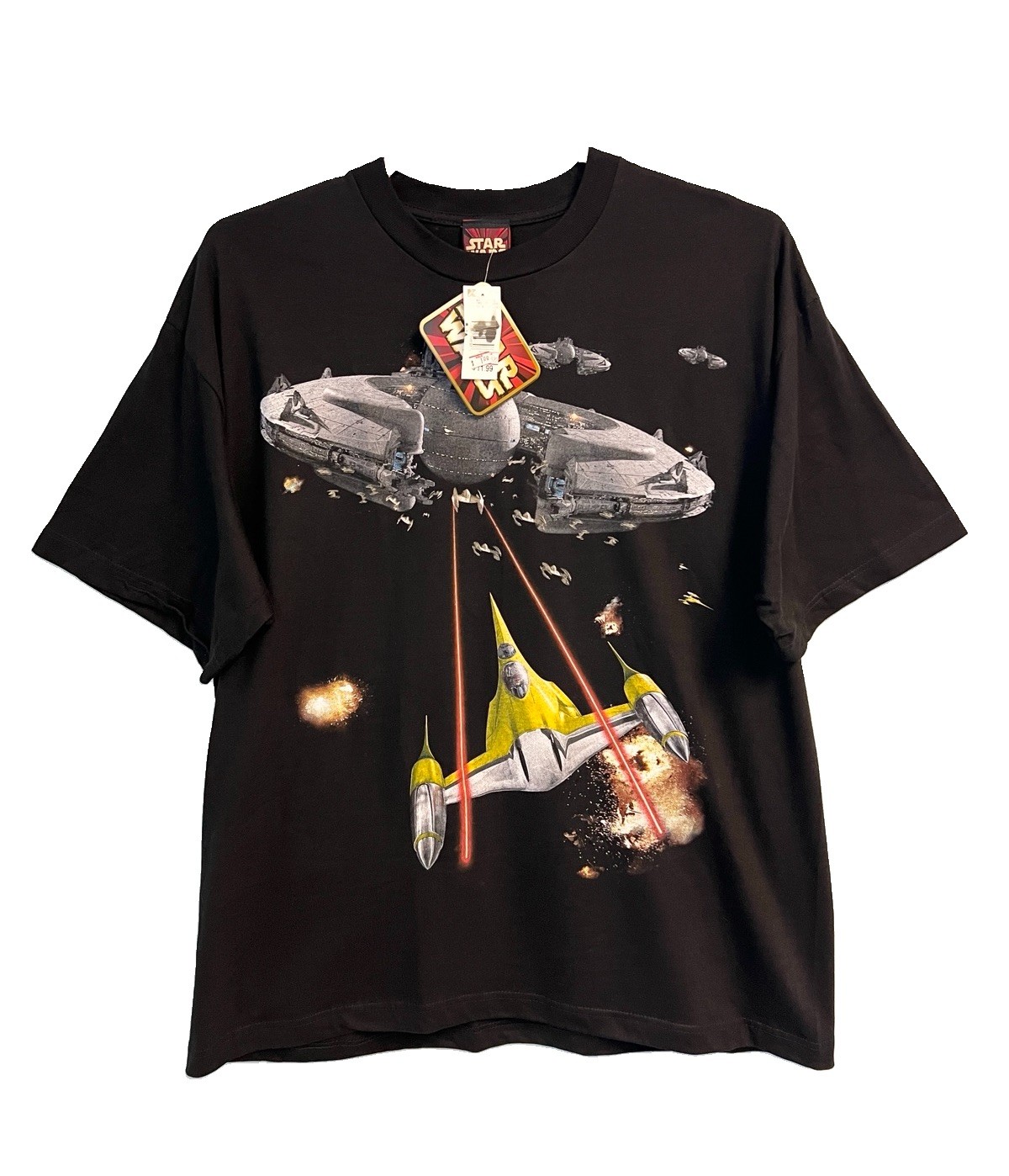 Vintage 1999 Star Wars Episode 1 T Shirt XL NWT Naboo Space Battle Y2K Movie