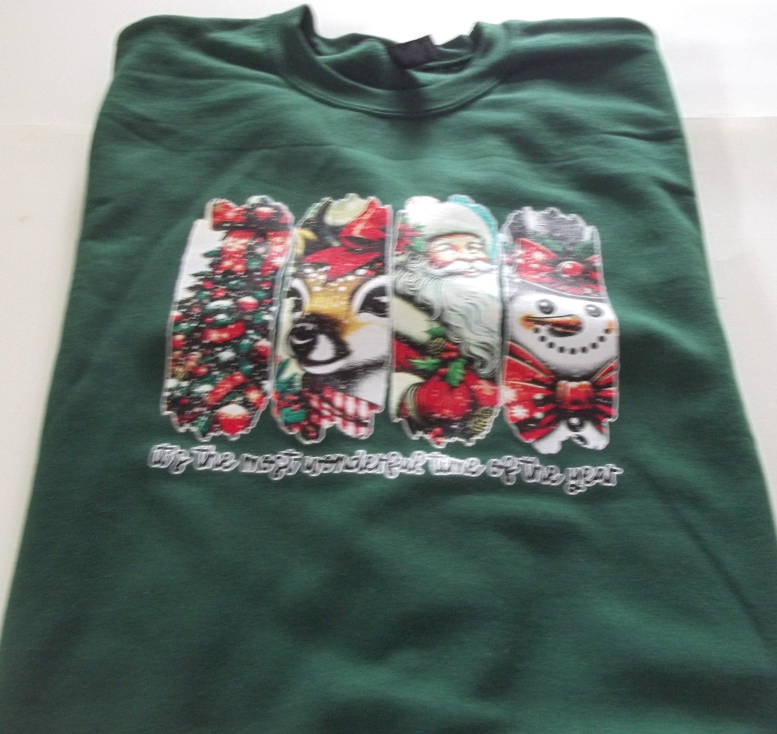 Its the Most Wonderful Time of the Year - Green Holiday Crew Neck Sweatshirt