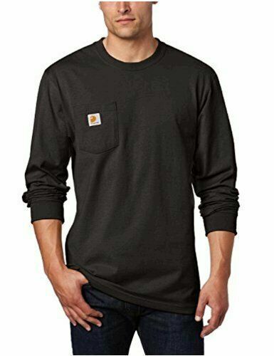 Carhartt K126 Long Sleeve Working Men\'s T-Shirt - Black, Size XL