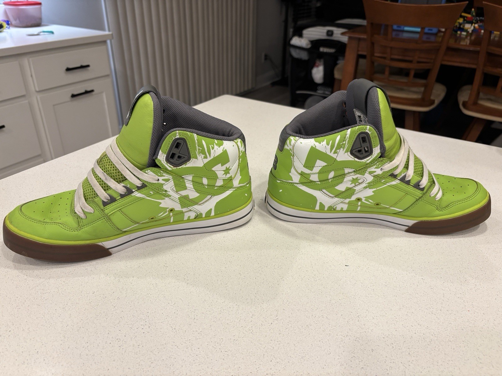 2 pairs of DC Shoes Ken Block Spartan Hi WC – Lime Green  and gray Sz 11 - Rare