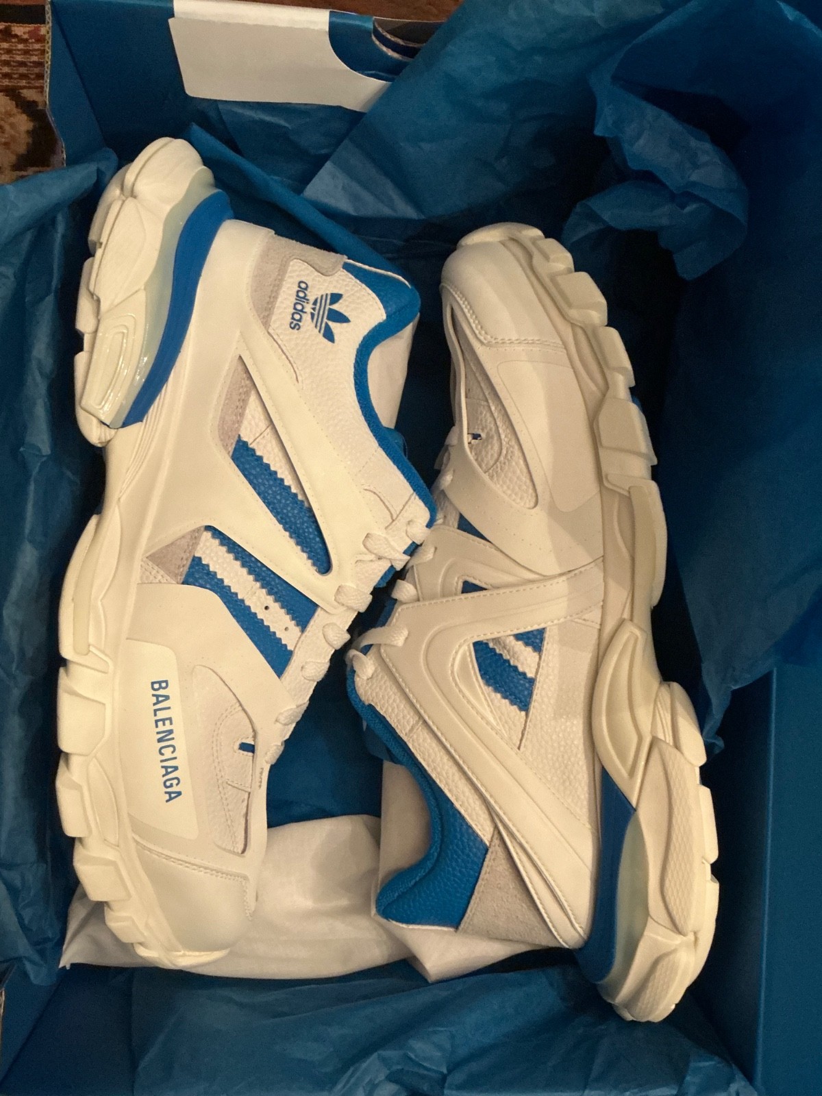 Size 14 - Balenciaga Track Sneaker Blue & White