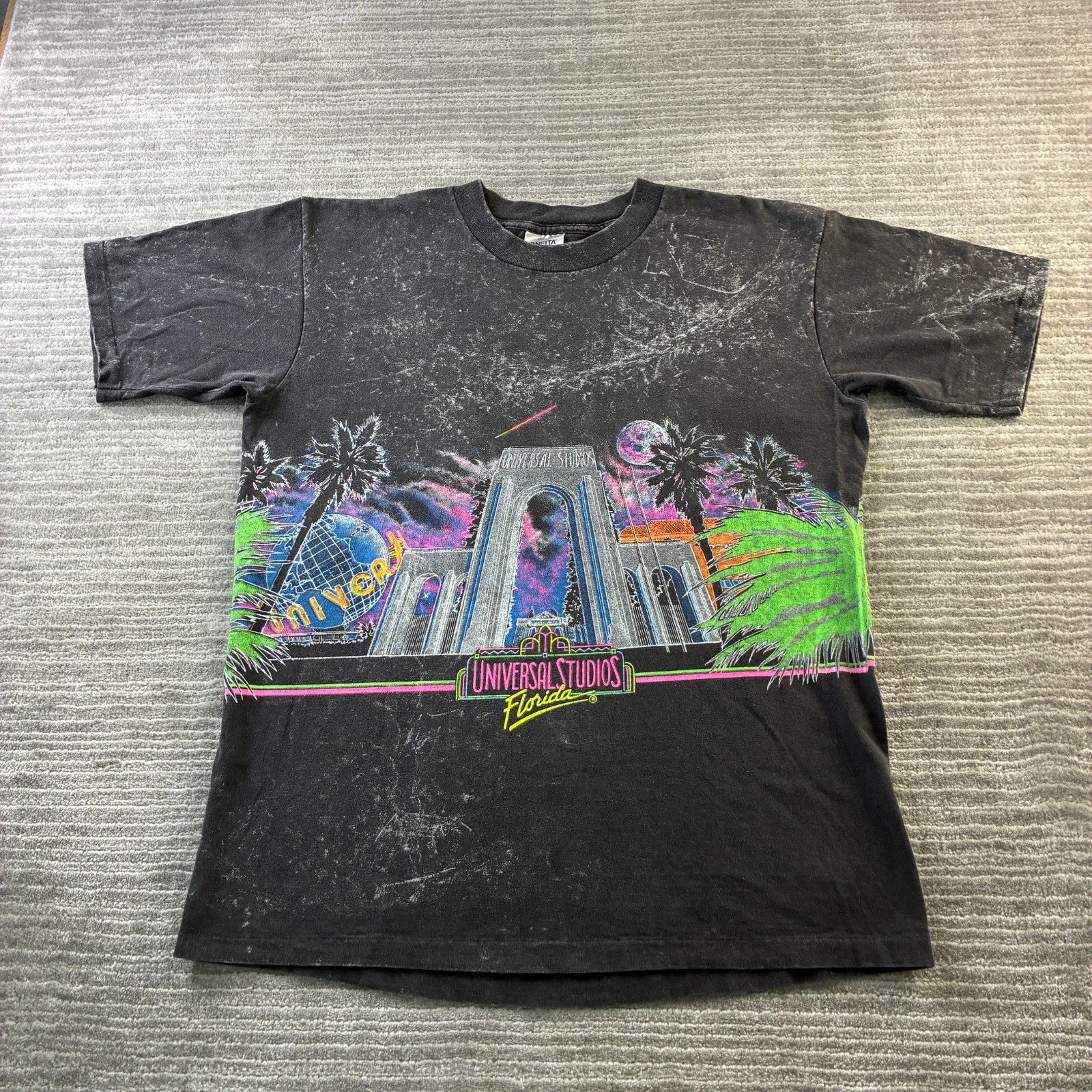 VINTAGE Universal Studios Shirt Mens Extra Large USA Made Double Side Theme Park