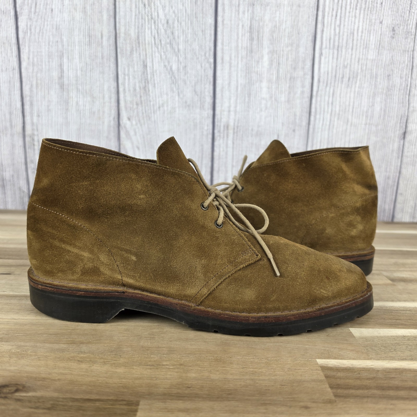 Solovair Mens Size UK 9 US 10 Brown Suede Chukka Ankle Boots Made In England 