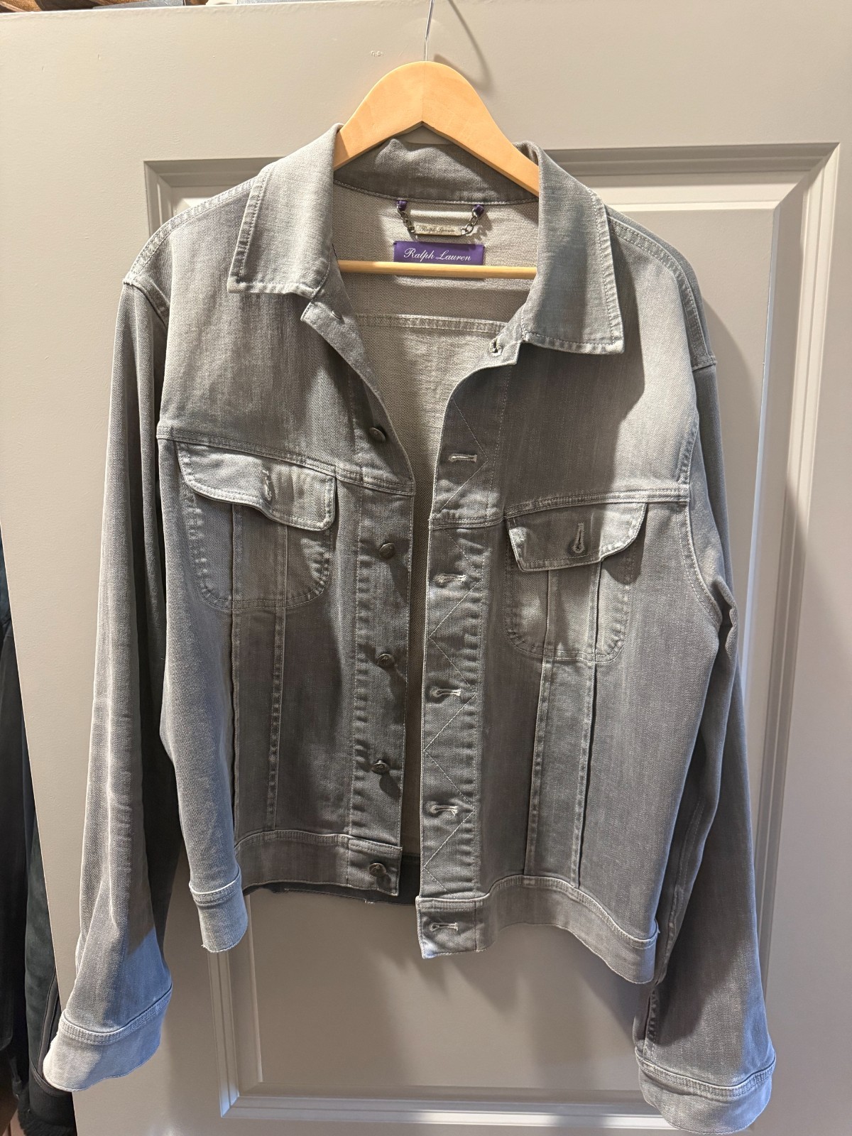 POLO RALPH PURPLE LABEL LAUREN NEW JEAN JACKET STONE L
