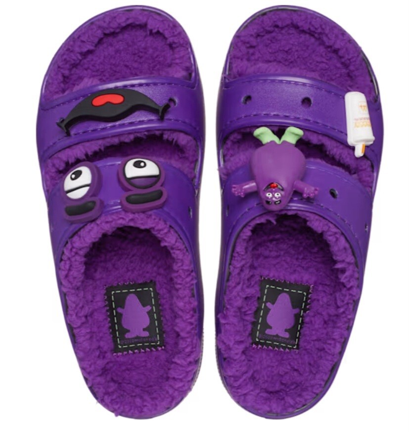 NEW McDonald\'s X Crocs Grimace Cozzzy Sandal | Men Size 8 / Women Size 10