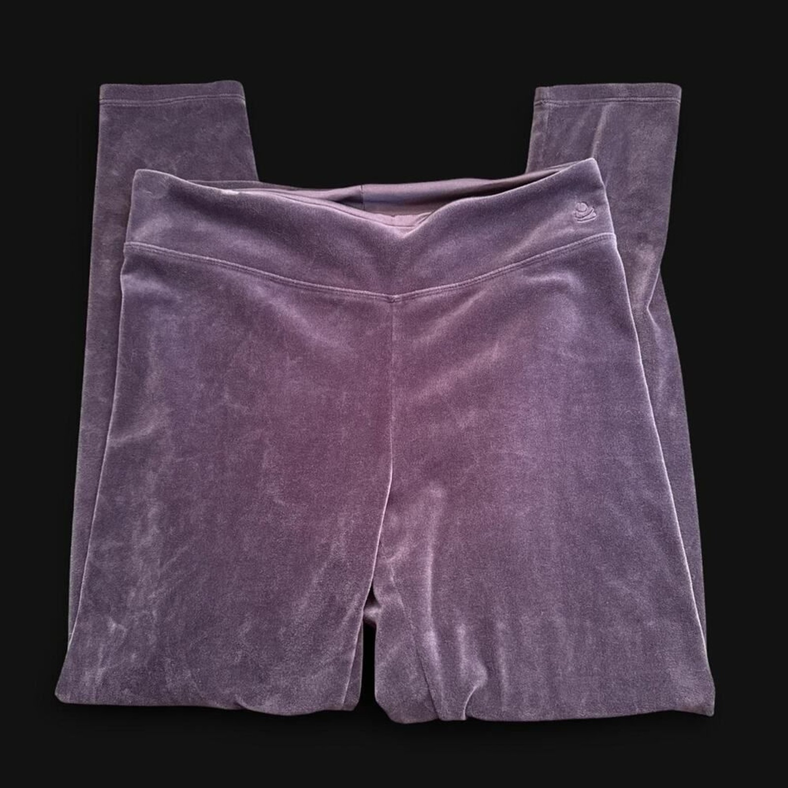 Cuddl Duds double plush velour leggings in blue
