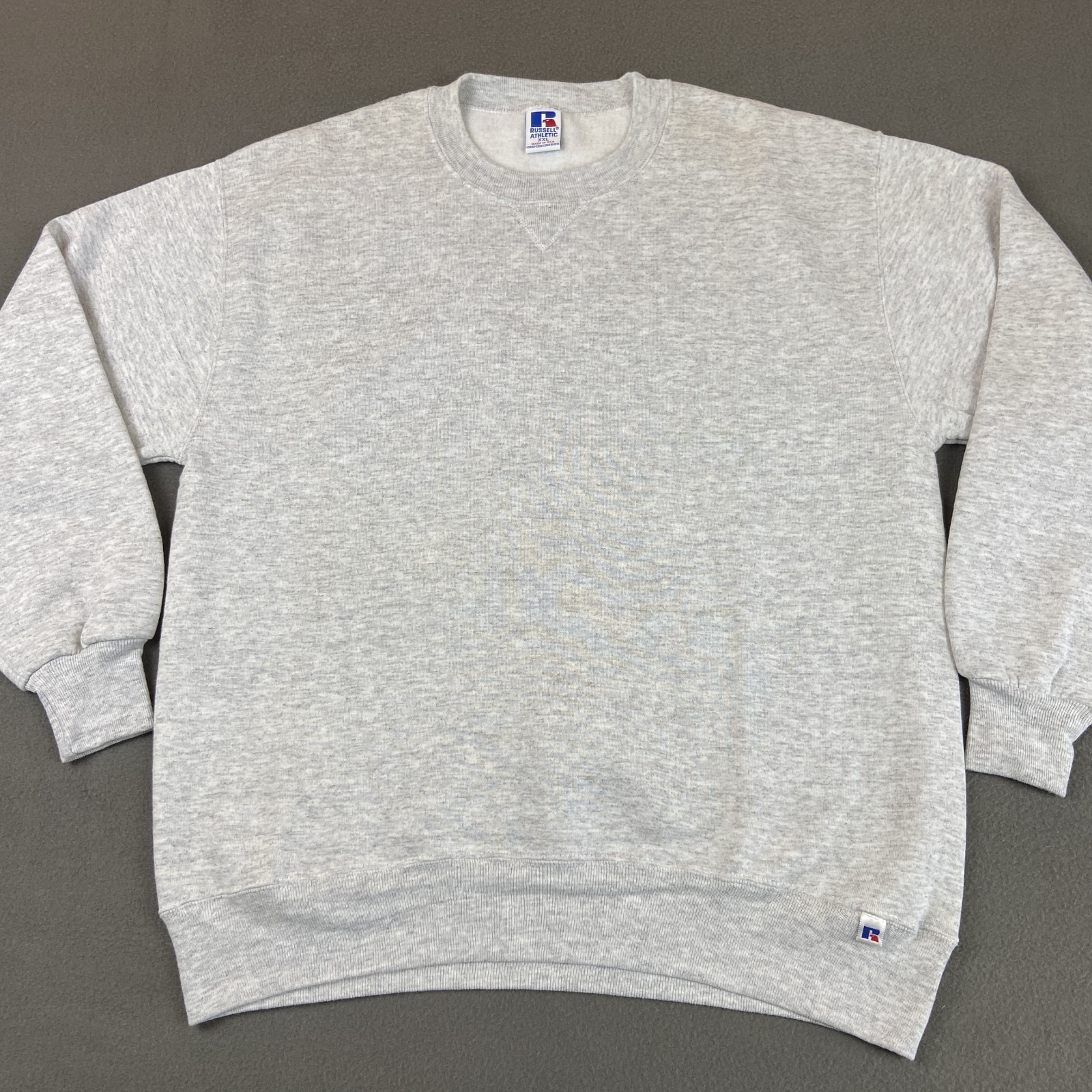 Vintage Russell Athletic Sweatshirt Adult XXL Gray Crewneck 90s Blank USA Boxy