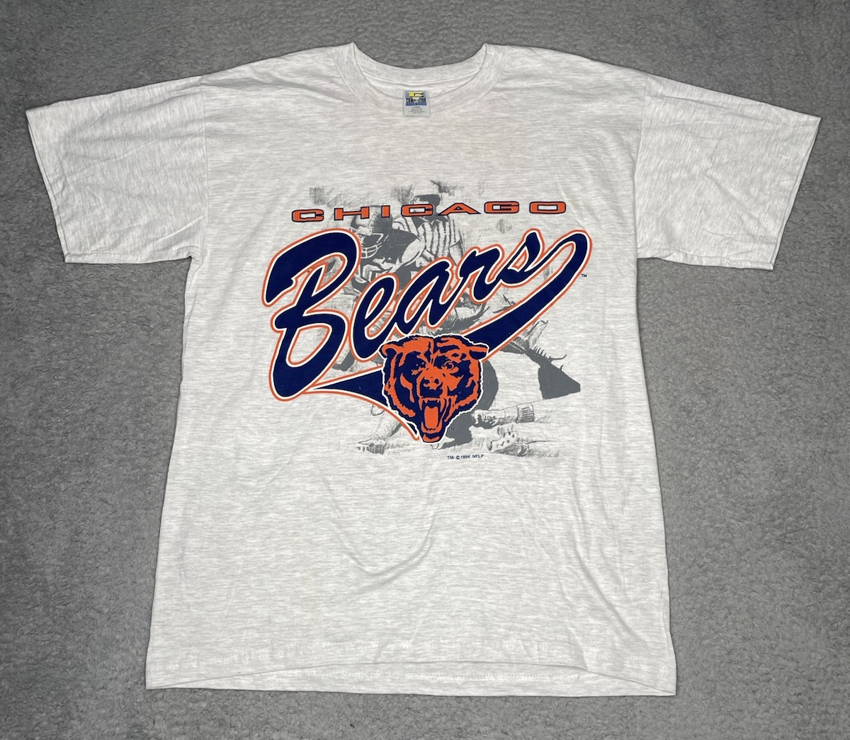 VTG 1994 Chicago Bears Double Sided Graphic T-Shirt Medium USA Made Competitor