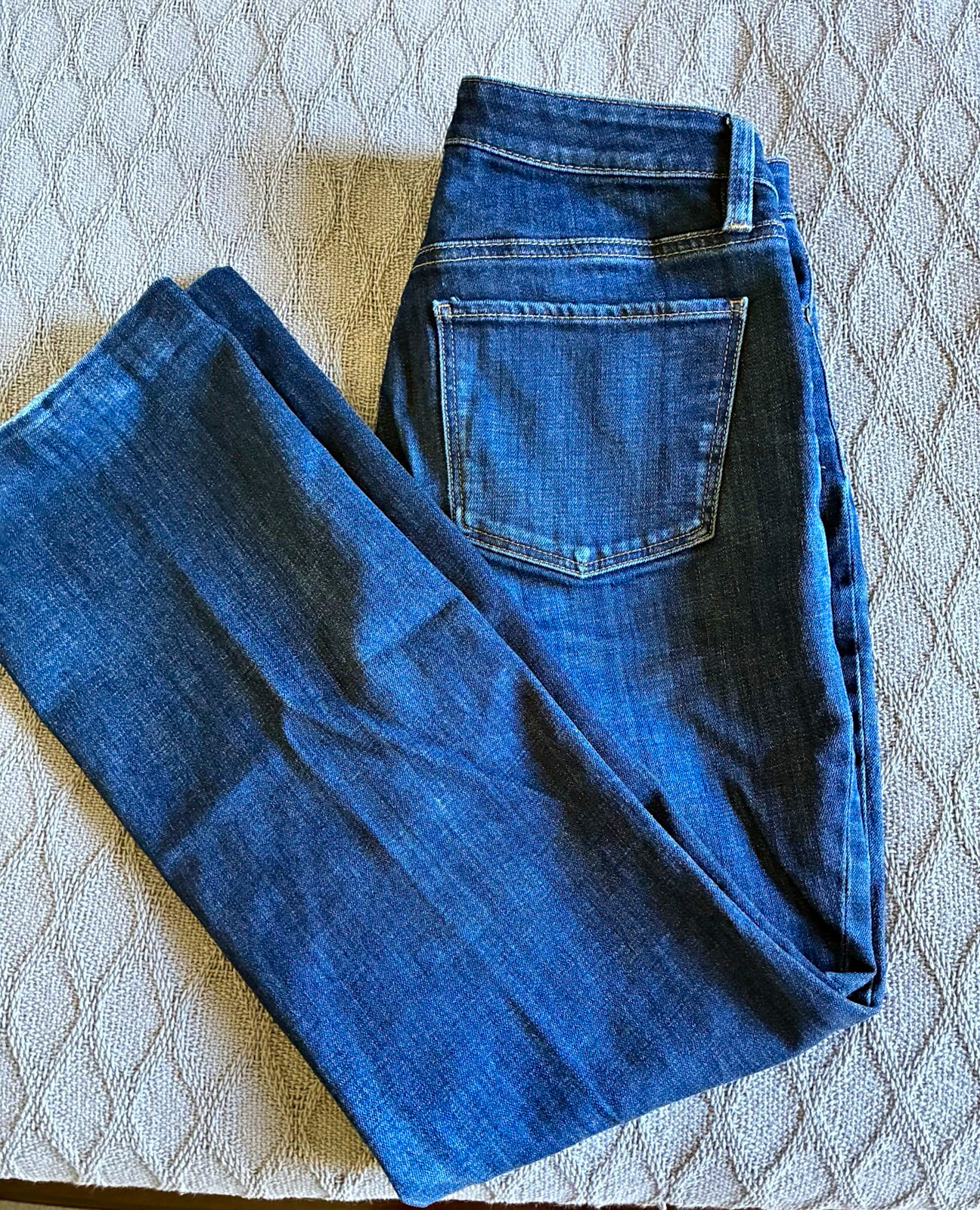 Talbots Flawless Five-Pocket Women\'s Blue Dark Wash Curvy Bootcut Jeans 6