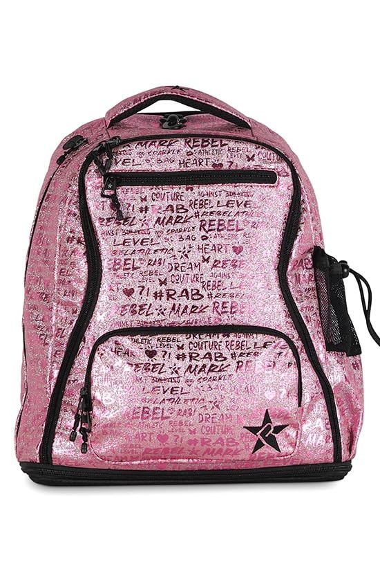 Rebel Athletic Signature Pink/Black Dream Bag with Black Zipper - B0FQ67JYVM