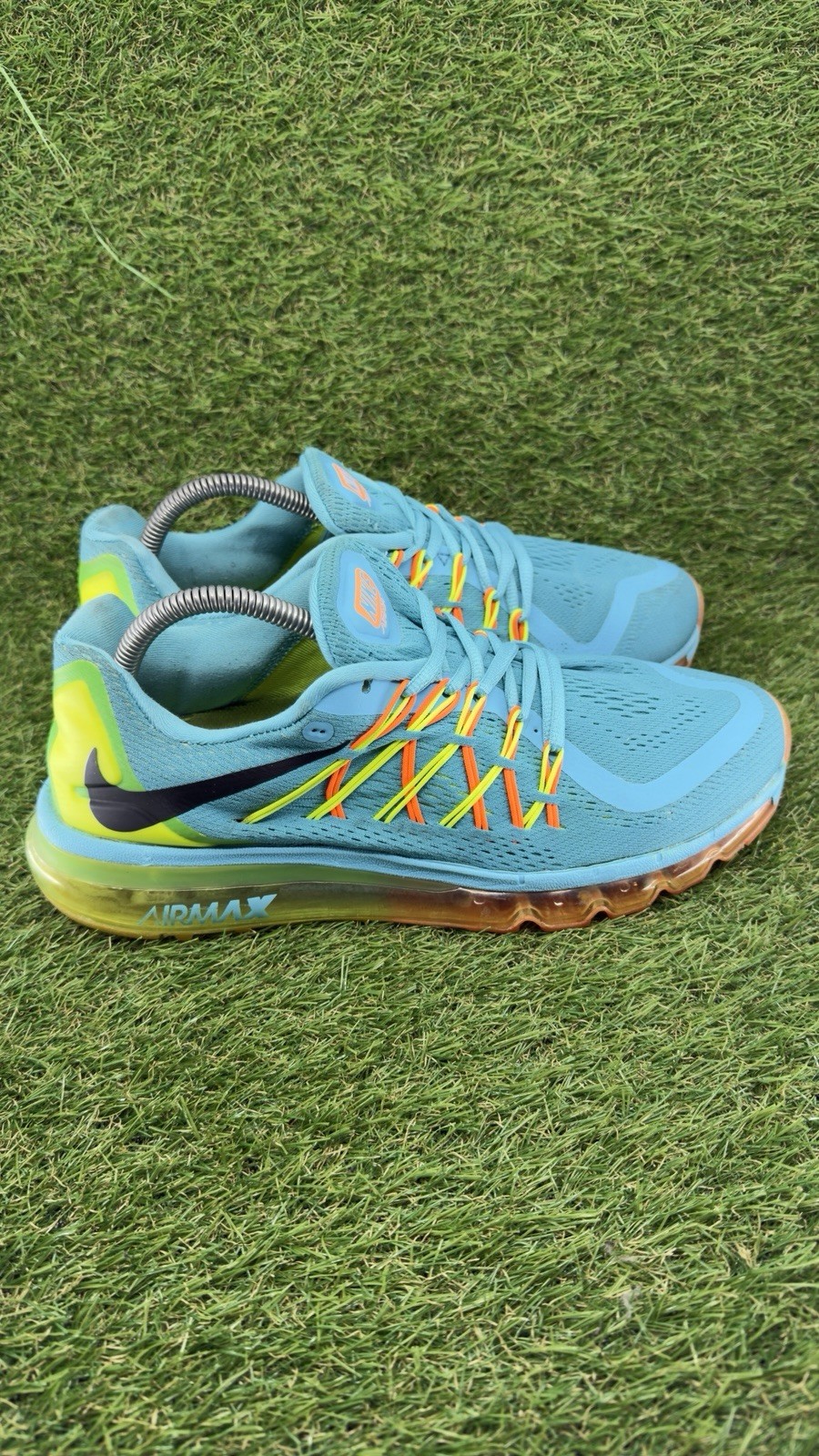Nike Air Max 2014 Black Volt Hyper Jade Running Sneaker Men\'s Sz 8.5 698902-003
