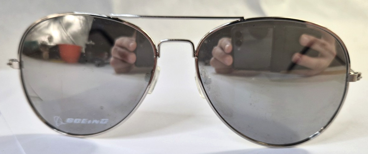 RARE Vintage BOEING Aviator SunGlasses Mirror Lenses, Iconic Logo Frames