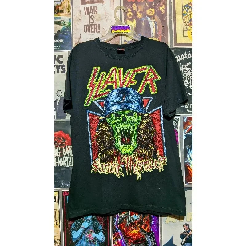Reprint Slayer band 90s Retro style Black Unisex T shirt Classic Style S-5XL