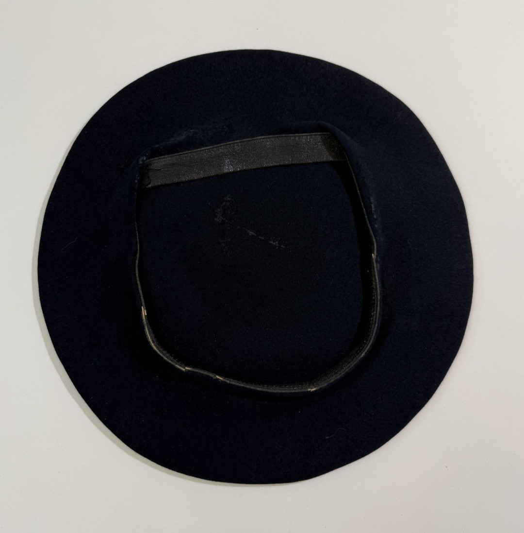 Vintage 1940s-50s 100% Wool French Basque Beret Navy Blue