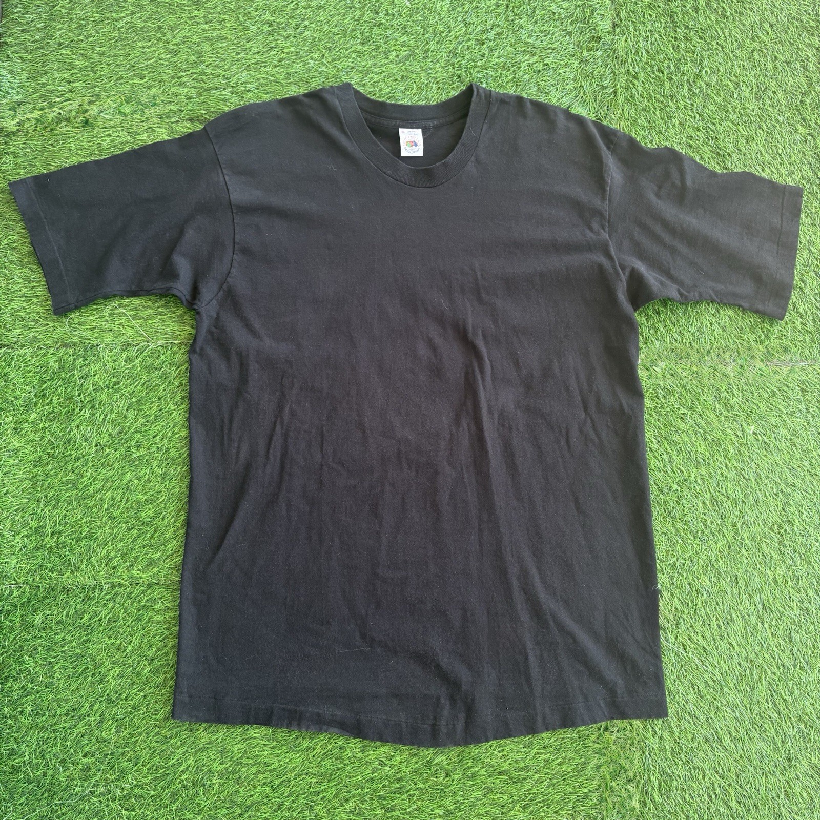 VTG 90s Fruit Of The Loom Blank T-Shirt Black Men’s XL Single Stitch Made In USA