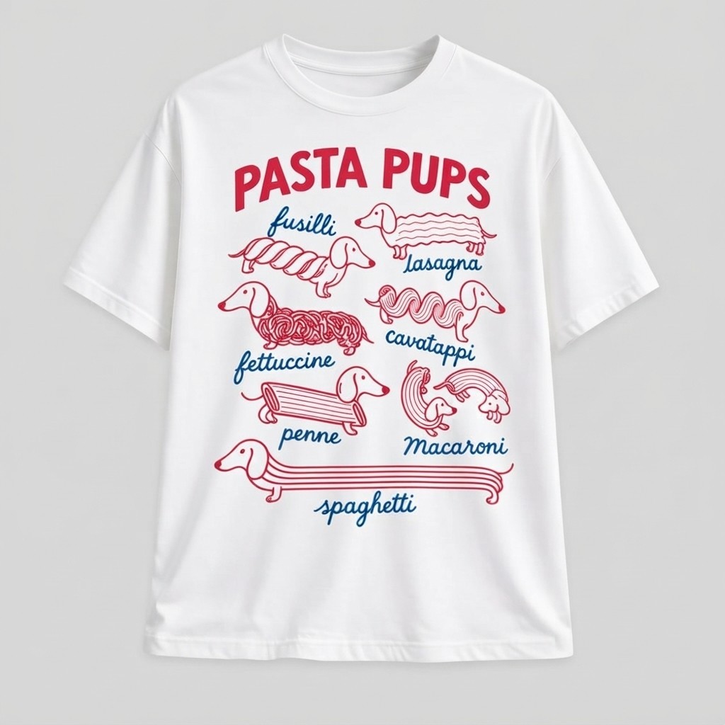 Pasta Pups T Shirt 2026