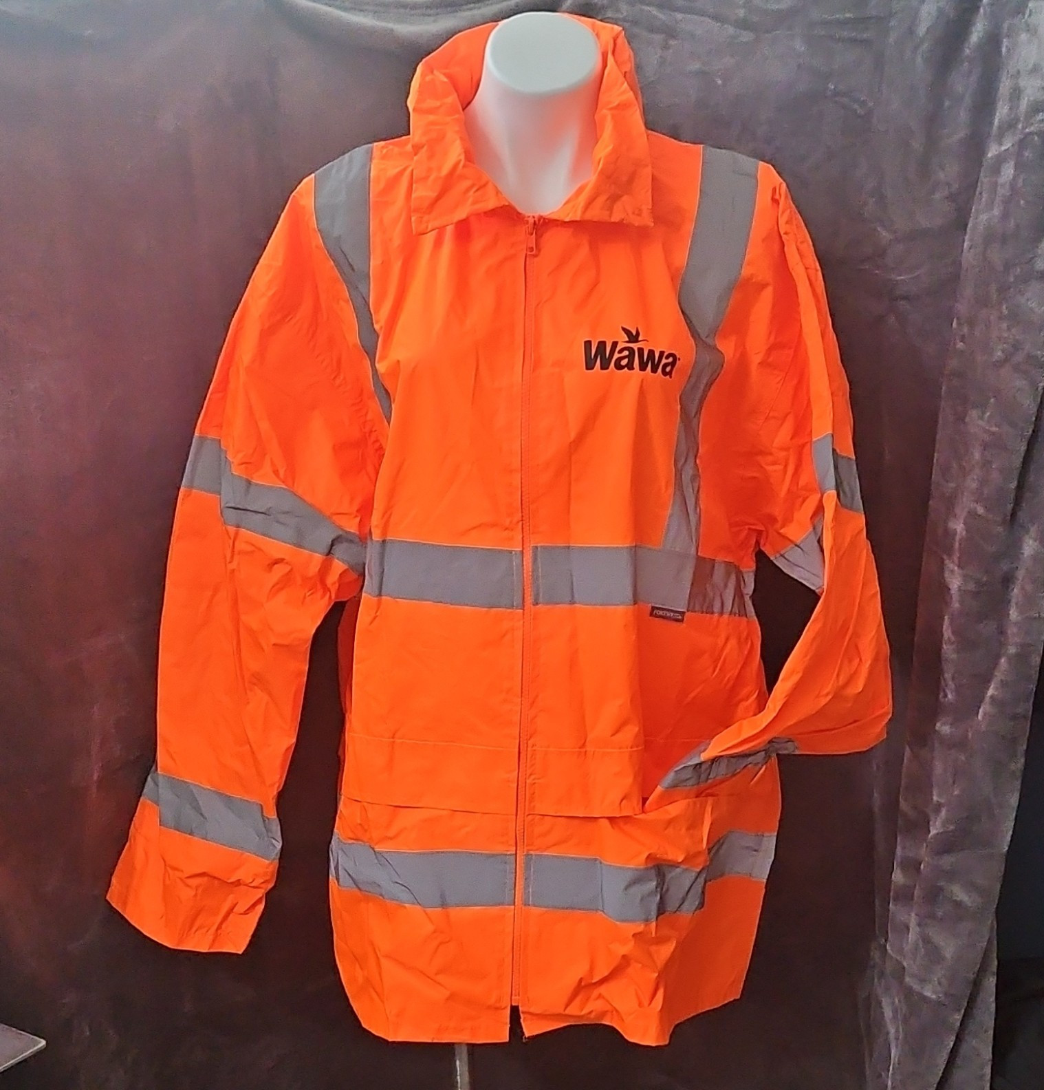 Portwest UH440 Hi-Vis Orange/Gray Reflective Hooded Work Jacket WAWA XXL 