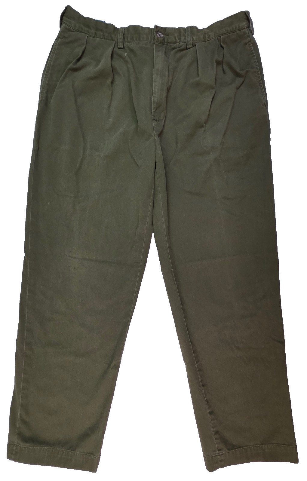 VTG Polo by Ralph Lauren Andrew Pant Chino Pants Men 35X31 Olive Green Pleated
