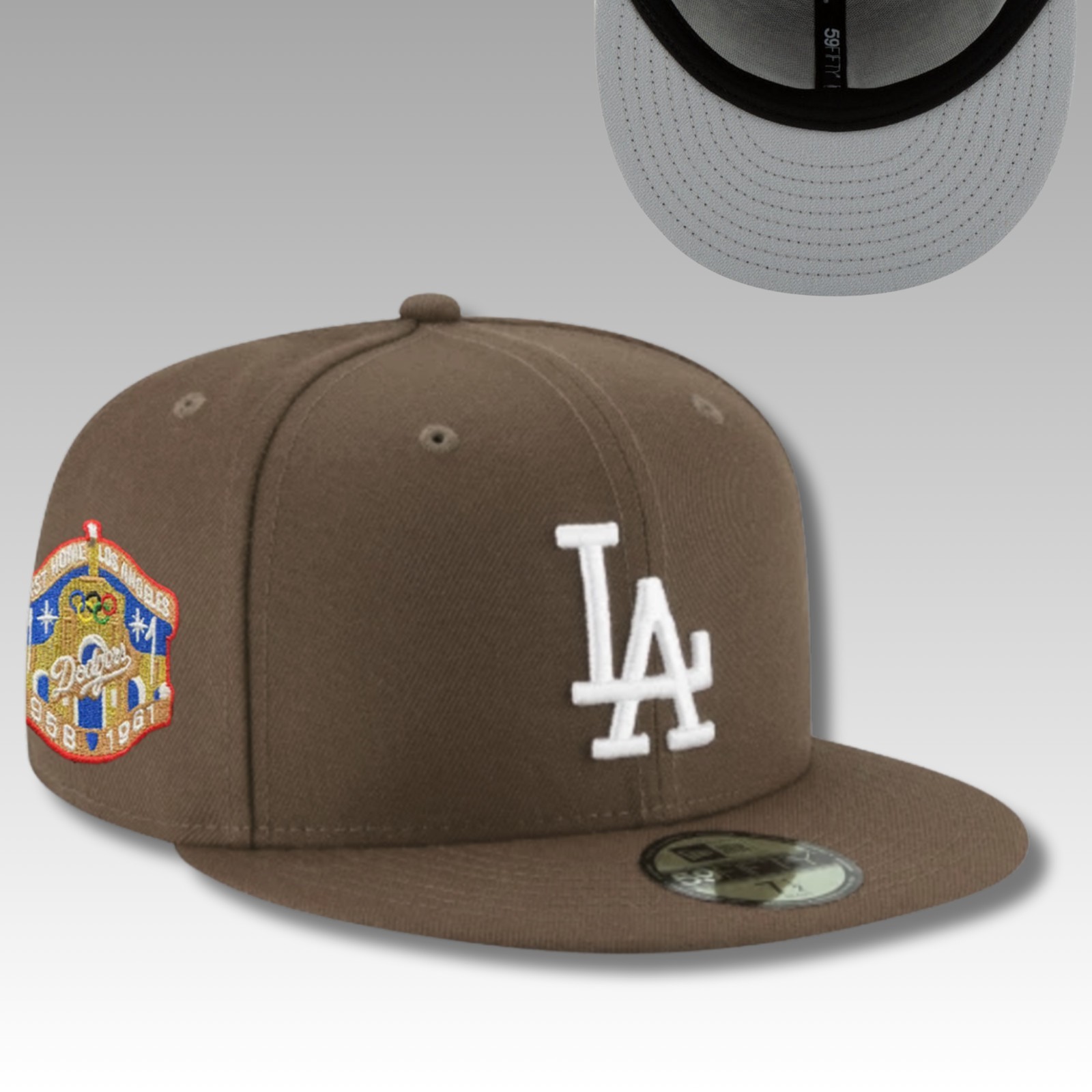 Los Angeles Dodgers New Era 59FIFTY Fitted Hat Brown MLB Cap