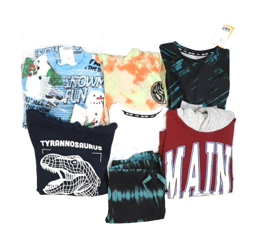 H&M Bulk Lot Of 7 Boys Size Medium 8 10 Mixed Season Tops Bottoms Hoodies