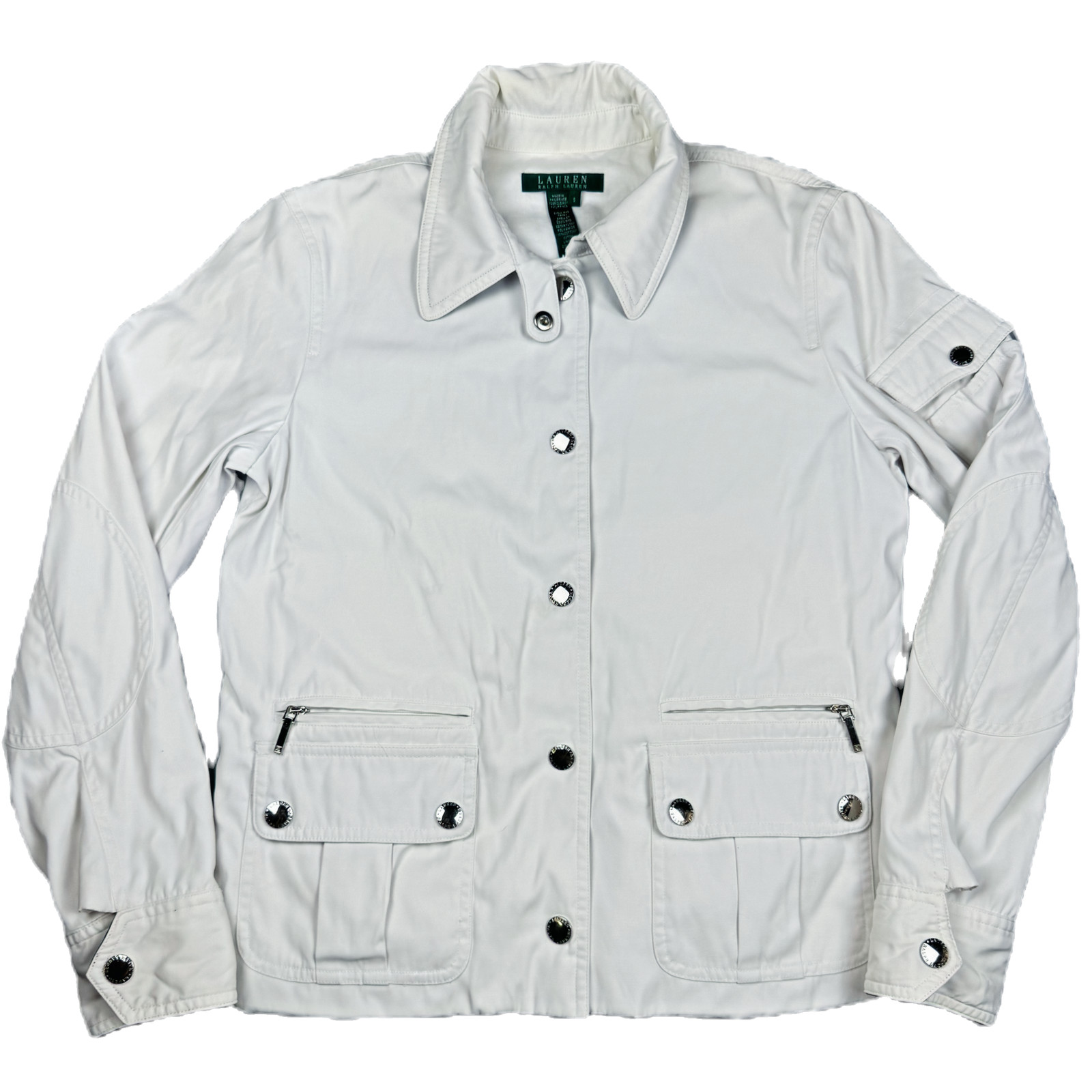 Lauren Ralph Lauren White Multi-Pocket Utility Jacket