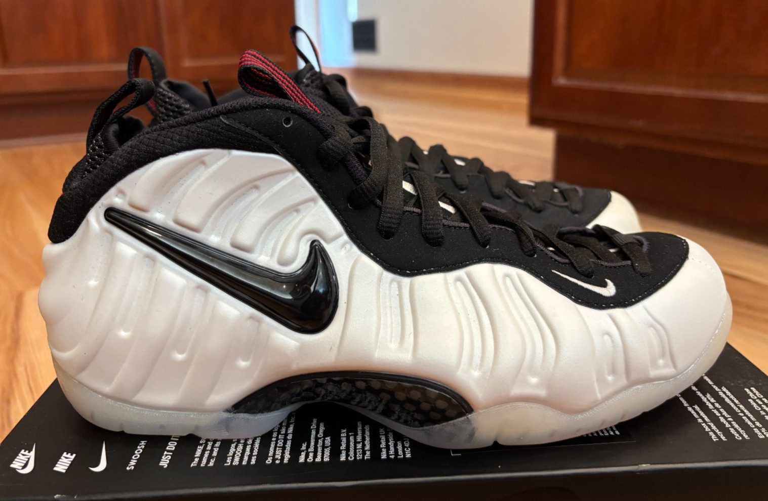 Nike Air Foamposite Pro Pearl White Black HF0794 200 Men\'s Size 9.5
