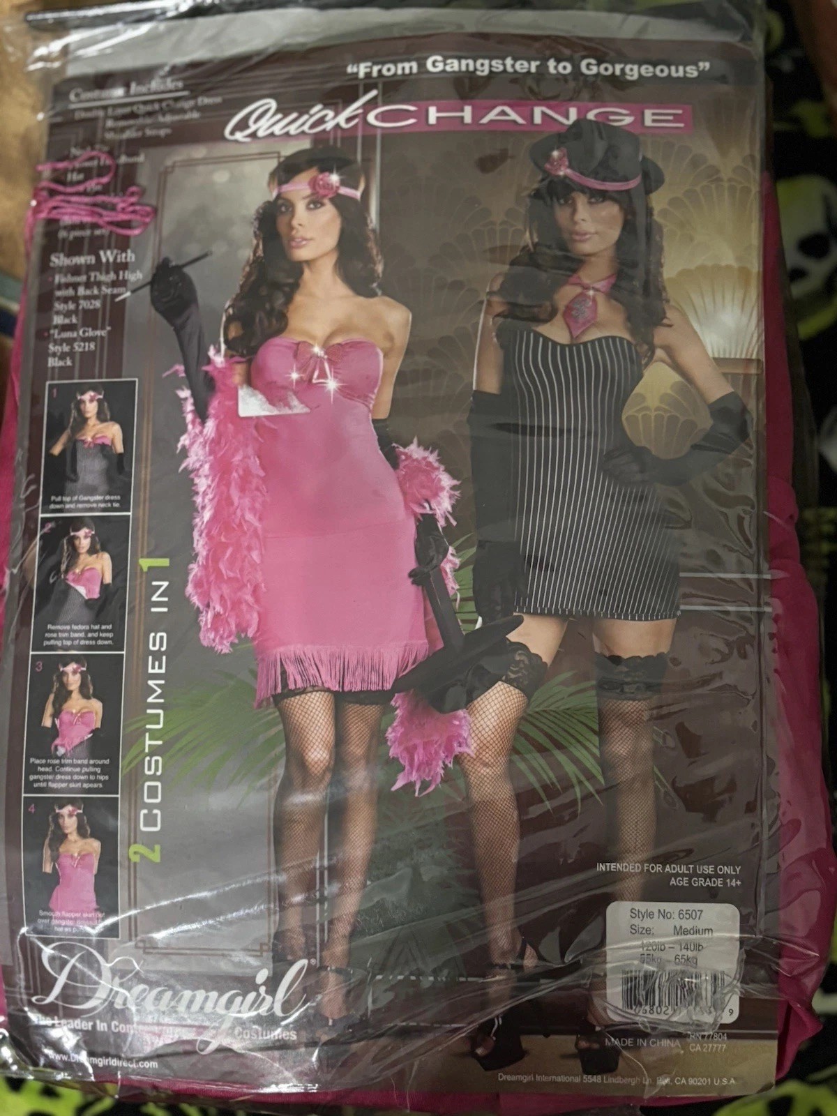 Dreamgirl From Gangster To Gorgeous Women’s Halloween Costume Size Medium