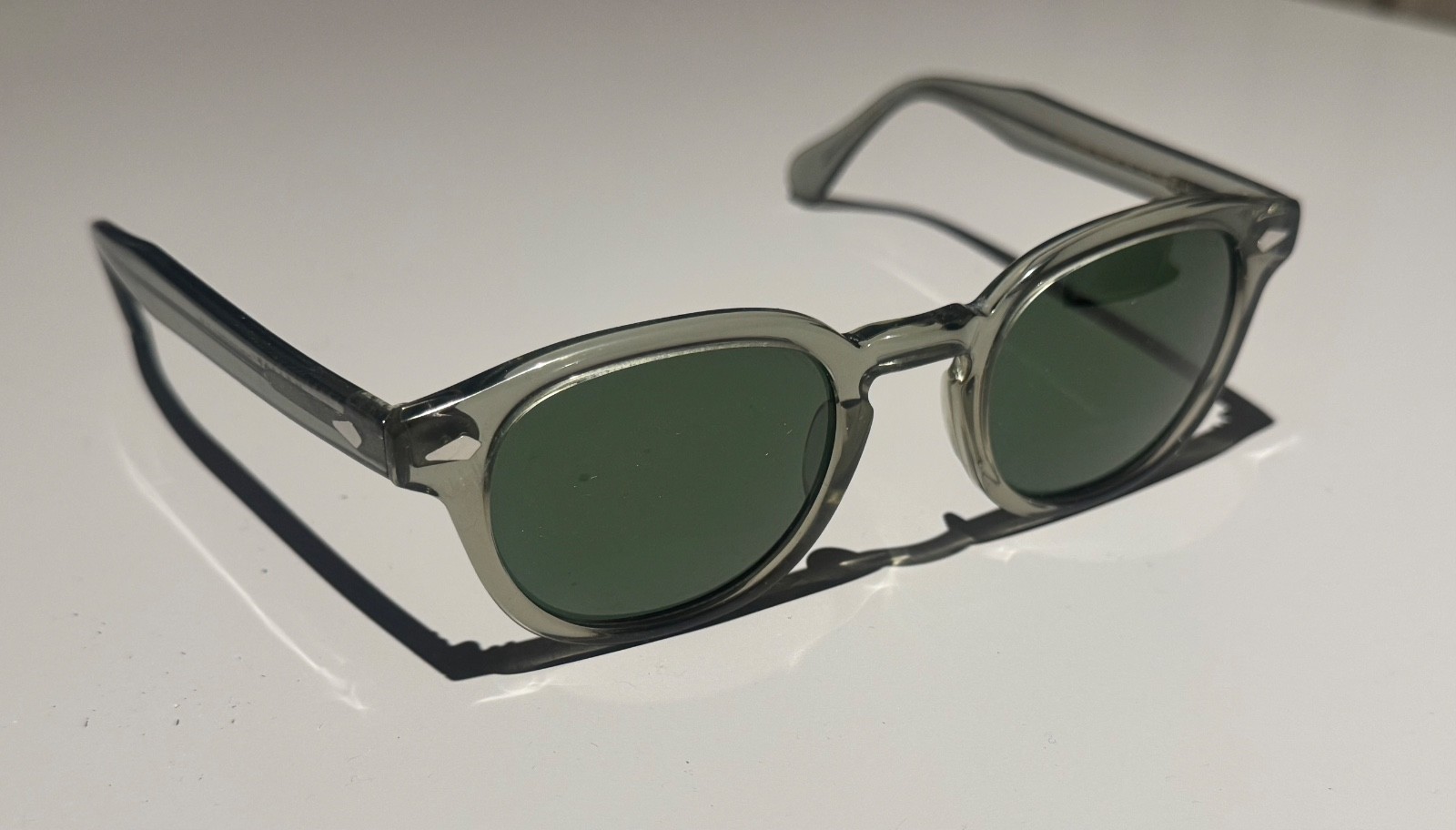 MOSCOT Lemtosh Sunglasses Sage Green Frame, Green Lenses 49-24-145