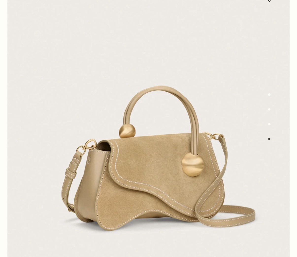 Cult Gaia Kazia Suede Crossbody Bag – Sand Dollar – New With Tags