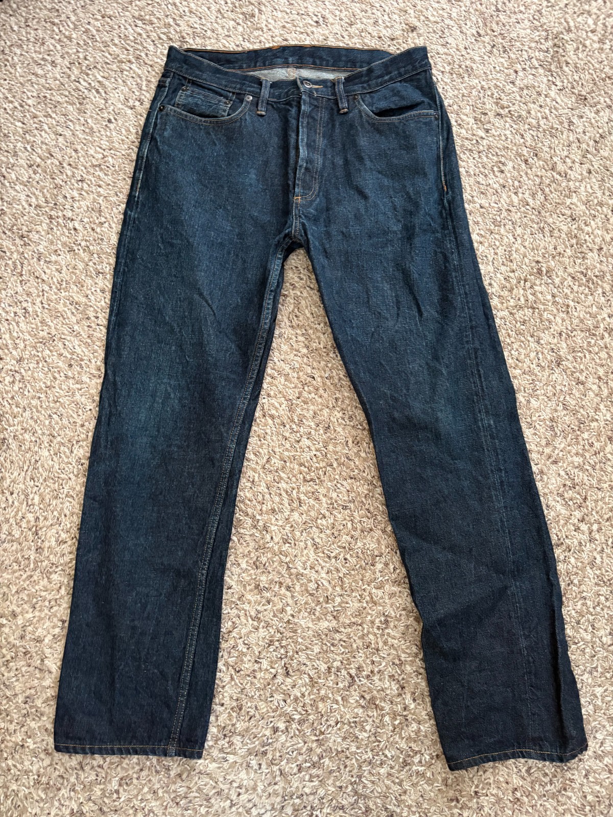 3sixteen CS-100xk Classic Straight Men’s Jeans, Rinsed Indigo Kibata, 33 (33x30)