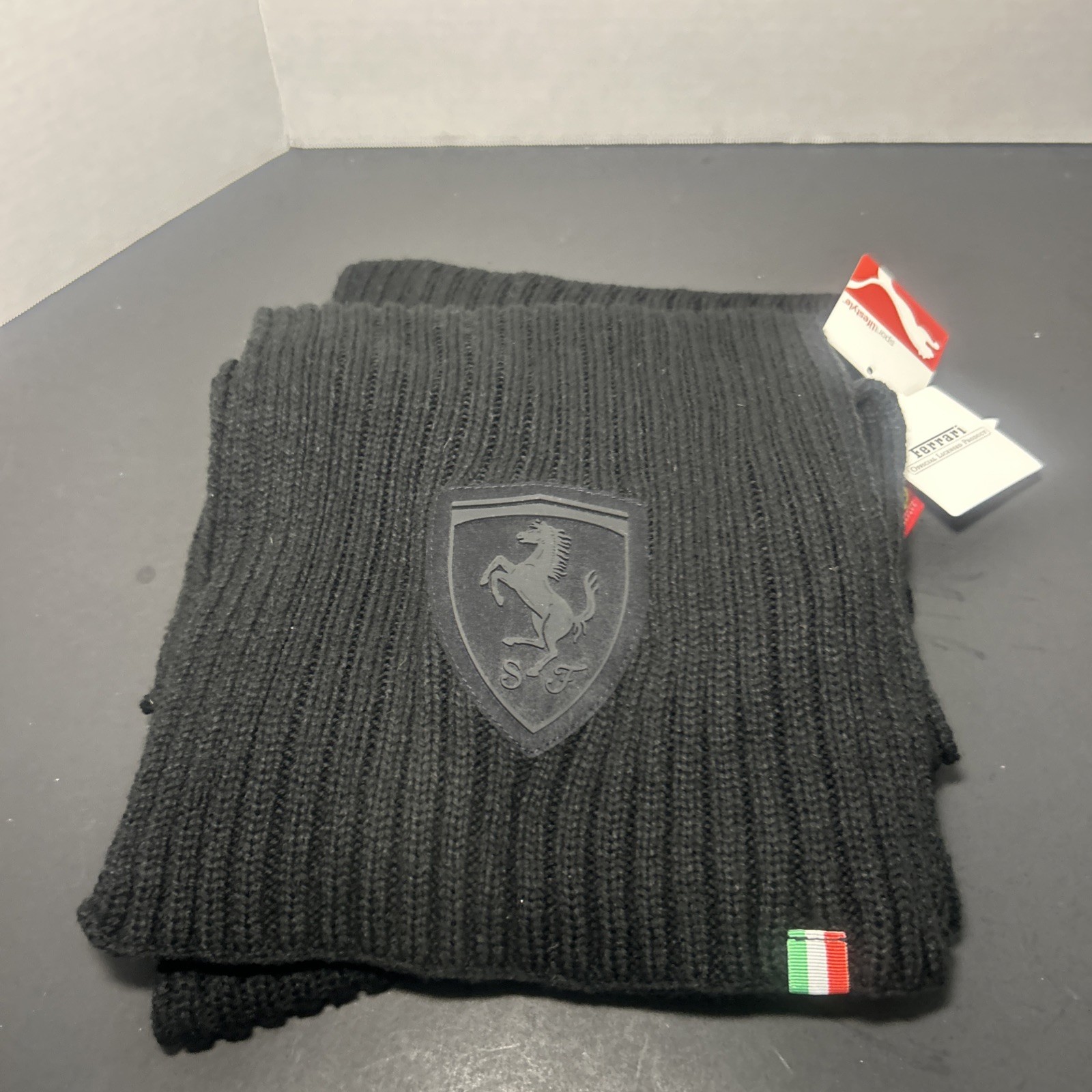 PUMA Scuderia Ferrari Lifestyle Knitted Scarf Rosso Corsa Red 74\