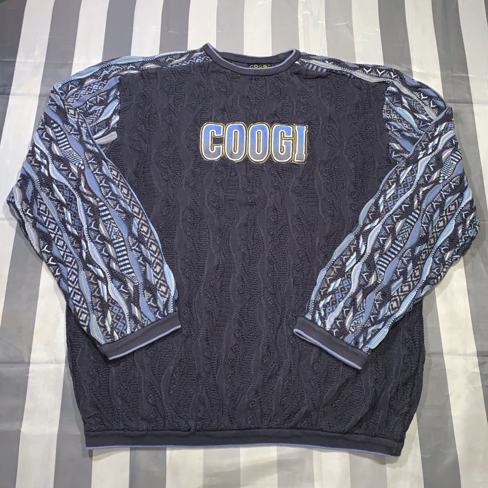 Vintage Coogi Australia 3D Knit Sweater Men\'s Size 4XL Tall Biggie Textured NBA
