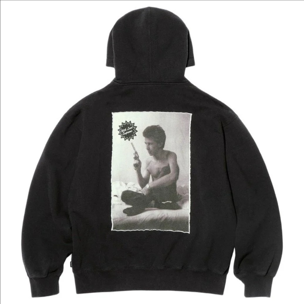 Supreme x Larry Clark Zip Up Hooded Sweatshirt Black Size XL XLarge IN HAND New